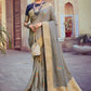 Trendy Saree Silk Tissue Grey Woven Saree