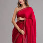Trendy Saree Georgette Maroon Diamond Saree