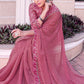Trendy Saree Georgette Pink Print Saree