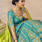 Lehenga Choli Banarasi Silk Turquoise Embroidered Lehenga Choli