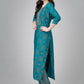 Casual Kurti Rayon Turquoise Embroidered Kurtis