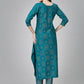 Casual Kurti Rayon Turquoise Embroidered Kurtis