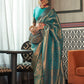 Classic Silk Turquoise Weaving Saree