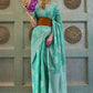 Classic Lucknowi Turquoise Chikankari Work Saree