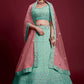 Lehenga Choli Georgette Turquoise Dori Work Lehenga Choli