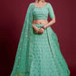 Lehenga Choli Georgette Turquoise Gota Work Lehenga Choli