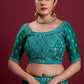 Lehenga Choli Net Turquoise Dori Work Lehenga Choli