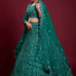 Lehenga Choli Net Turquoise Dori Work Lehenga Choli