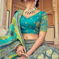 Lehenga Choli Silk Turquoise Beads Lehenga Choli