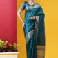 Classic Tussar Silk Blue Teal Woven Saree