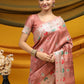 Classic Tussar Silk Peach Meena Saree