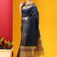 Classic Tussar Silk Blue Woven Saree