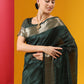 Trendy Saree Tussar Silk Green Woven Saree