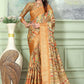 Contemporary Banarasi Silk Tussar Silk Orange Weaving Saree