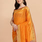 Classic Tussar Silk Orange Woven Saree