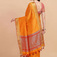 Classic Tussar Silk Orange Woven Saree