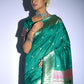Classic Tussar Silk Rama Woven Saree