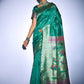Classic Tussar Silk Rama Woven Saree