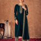Pakistani Salwar Suit Velvet Rama Embroidered Salwar Kameez