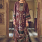 Palazzo Salwar Suit Velvet Maroon Digital Print Salwar Kameez