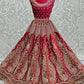 Lehenga Choli Velvet Maroon Diamond Lehenga Choli