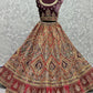 Lehenga Choli Velvet Multi Colour Diamond Lehenga Choli