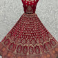 Lehenga Choli Velvet Hot Pink Dori Work Lehenga Choli