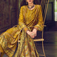 Palazzo Salwar Suit Velvet Mustard Digital Print Salwar Kameez