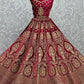 A Line Lehenga Velvet Pink Dori Work Lehenga Choli