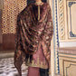 Salwar Suit Velvet Brown Embroidered Salwar Kameez