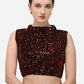 Designer Blouse Velvet Red Sequins Blouse