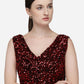 Designer Blouse Velvet Red Sequins Blouse
