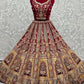 A Line Lehenga Velvet Pink Dori Work Lehenga Choli