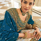 Salwar Suit Vichitra Silk Blue Embroidered Salwar Kameez