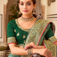 Trendy Saree Vichitra Silk Green Embroidered Saree