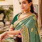 Trendy Saree Vichitra Silk Green Embroidered Saree