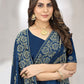 Classic Vichitra Silk Teal Zari Saree