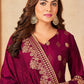 Salwar Suit Vichitra Silk Magenta Diamond Salwar Kameez