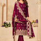 Salwar Suit Vichitra Silk Magenta Diamond Salwar Kameez