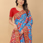 Trendy Saree Vichitra Silk Blue Digital Print Saree