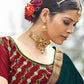 Trendy Saree Vichitra Silk Teal Jacquard Work Saree