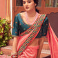 Trendy Saree Vichitra Silk Pink Embroidered Saree