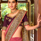 Contemporary Vichitra Silk Pink Embroidered Saree