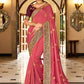 Contemporary Vichitra Silk Pink Embroidered Saree