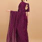 Classic Vichitra Silk Purple Sequins Saree
