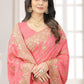 Trendy Saree Vichitra Silk Pink Embroidered Saree