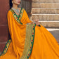 Trendy Saree Vichitra Silk Orange Embroidered Saree
