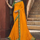 Trendy Saree Vichitra Silk Orange Embroidered Saree