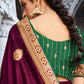 Trendy Saree Vichitra Silk Wine Embroidered Saree