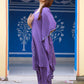 Salwar Suit Cotton Violet Fancy Work Salwar Kameez
